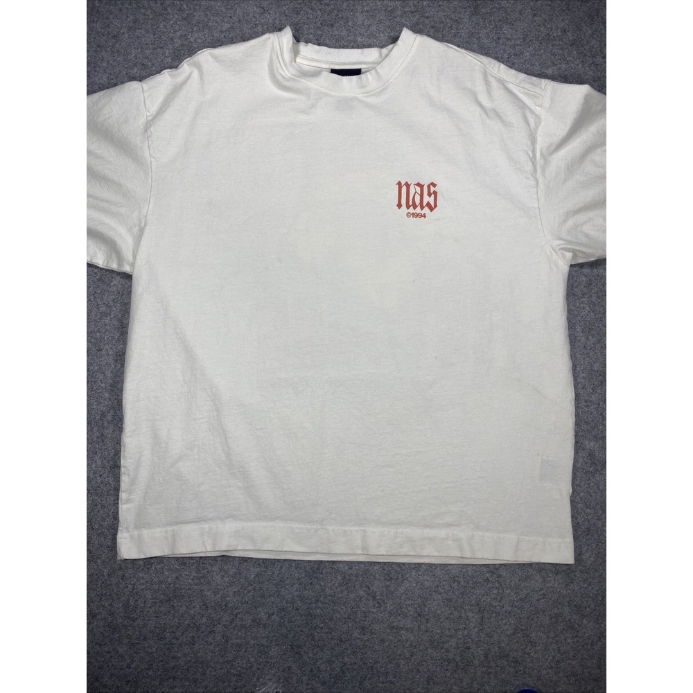 Nas The World Is Yours 1994 Hip Hop Rap Vintage Style White T-Shirt Mens L